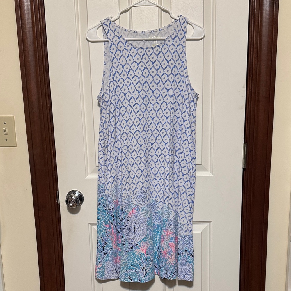 Lilly Pulitzer Blue and White tank dress used M